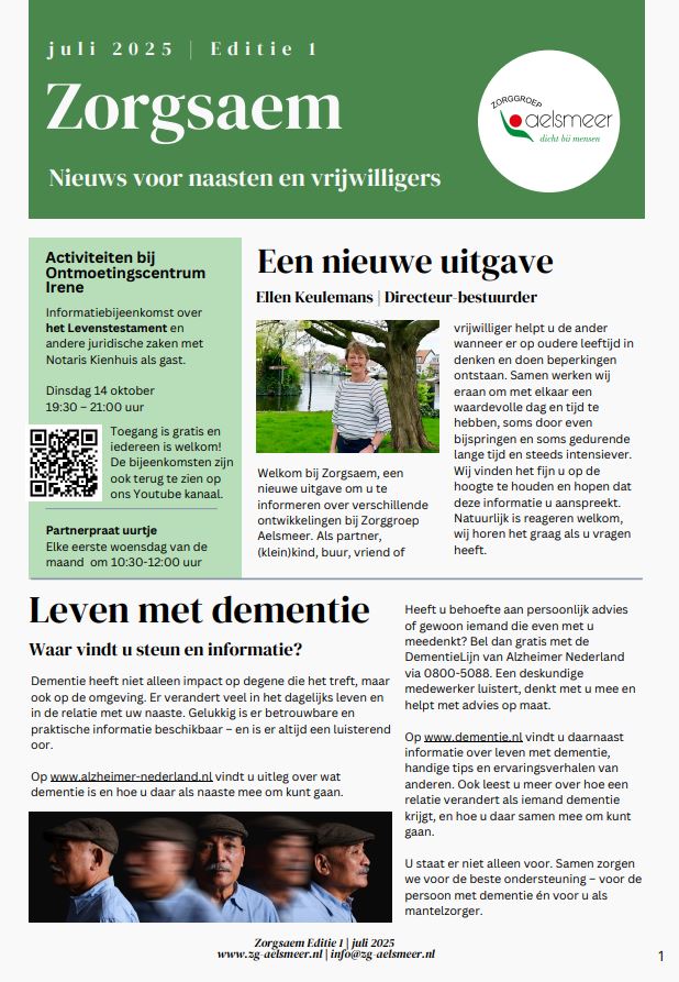 Nieuwsbrief Zorgsaem 