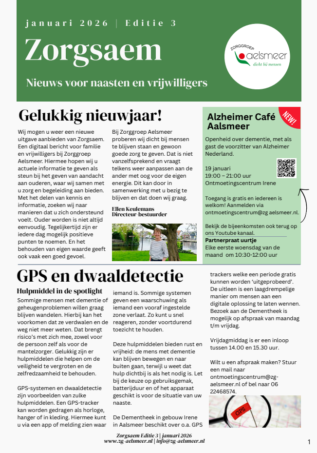 Nieuwsbrief Zorgsaem 